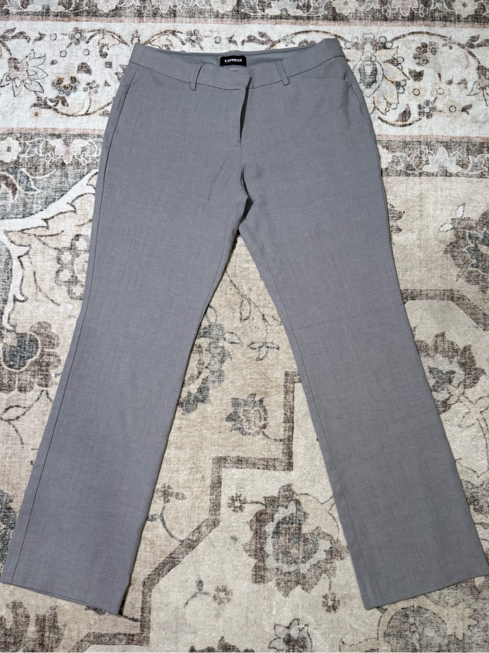 Express Editor Barely Boot Low Rise 12R Gray Boot Cut Dress Pants